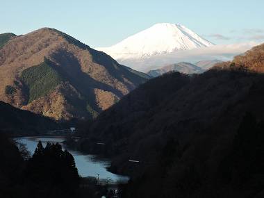 林道から富士山