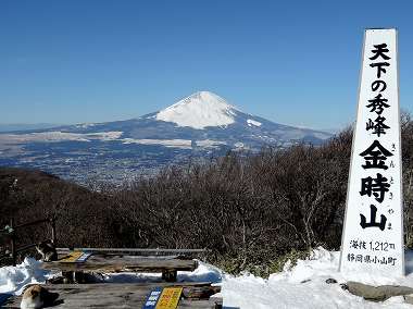 金時山から富士山